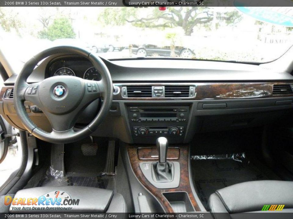 2006 BMW 3 Series 330i Sedan Titanium Silver Metallic / Grey Photo #12