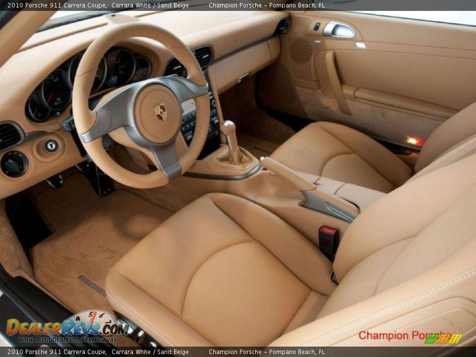 2010 Porsche 911 Carrera Coupe Carrara White / Sand Beige Photo #10