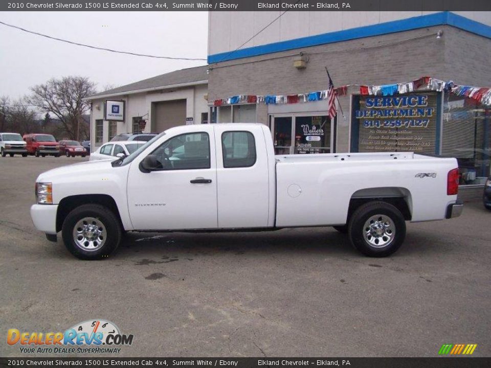 2010 Chevrolet Silverado 1500 LS Extended Cab 4x4 Summit White / Ebony Photo #1