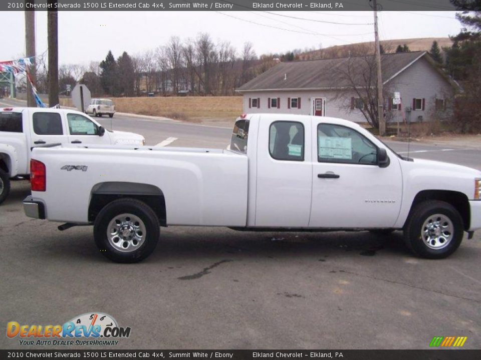 2010 Chevrolet Silverado 1500 LS Extended Cab 4x4 Summit White / Ebony Photo #5