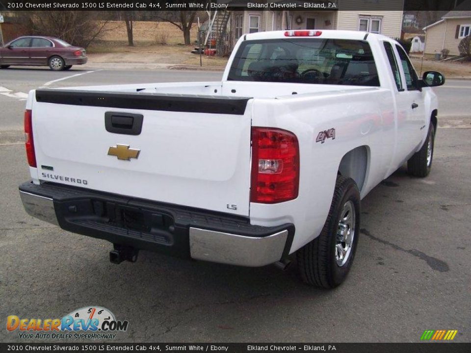 2010 Chevrolet Silverado 1500 LS Extended Cab 4x4 Summit White / Ebony Photo #6