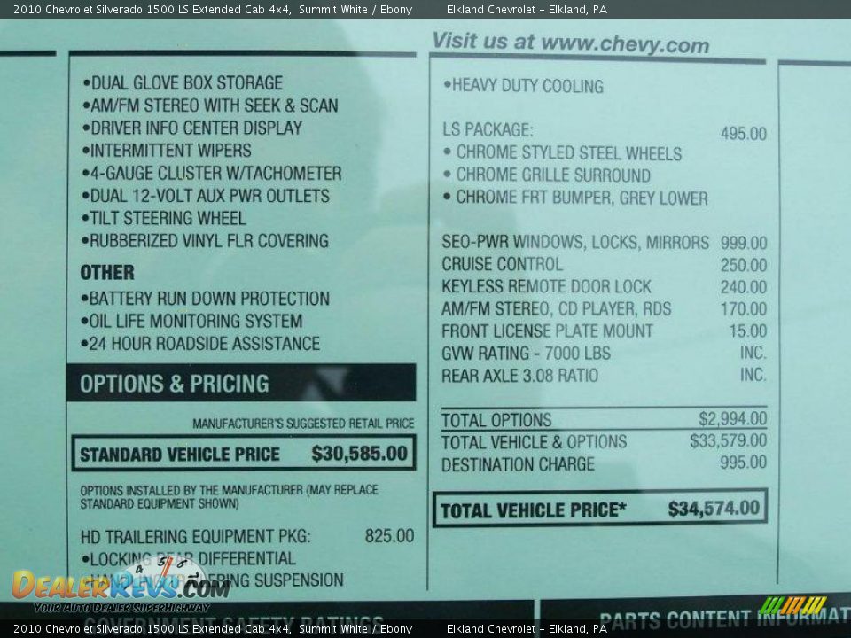 2010 Chevrolet Silverado 1500 LS Extended Cab 4x4 Summit White / Ebony Photo #10