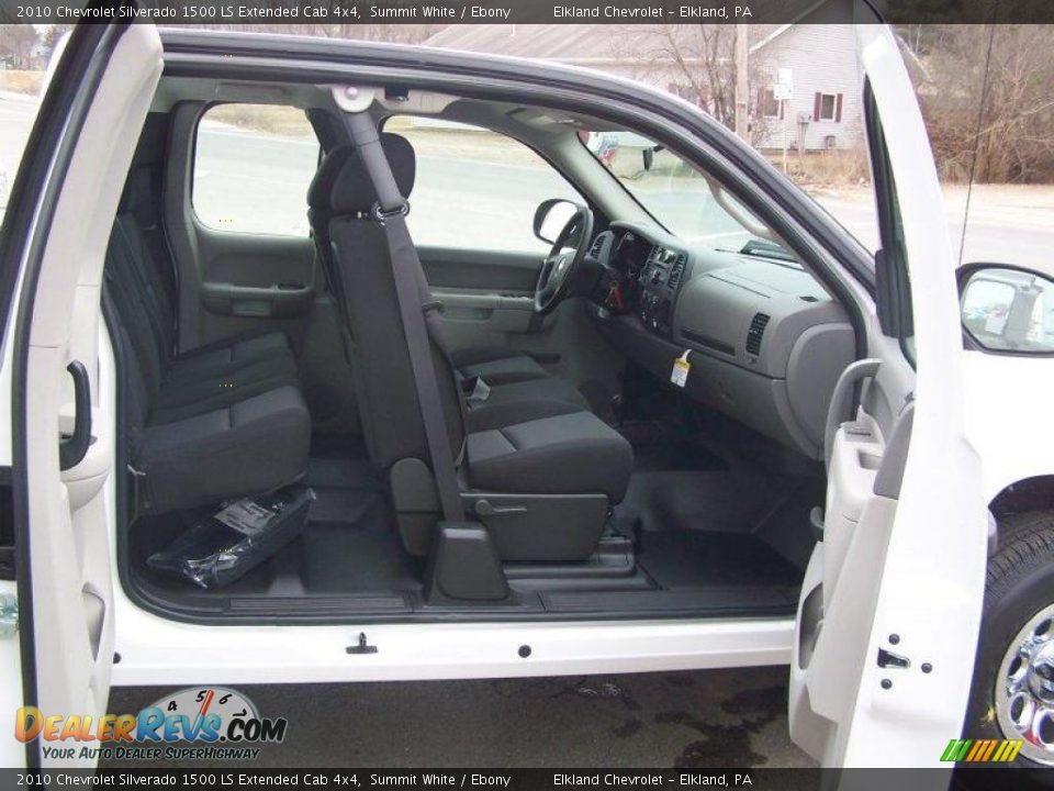 2010 Chevrolet Silverado 1500 LS Extended Cab 4x4 Summit White / Ebony Photo #13