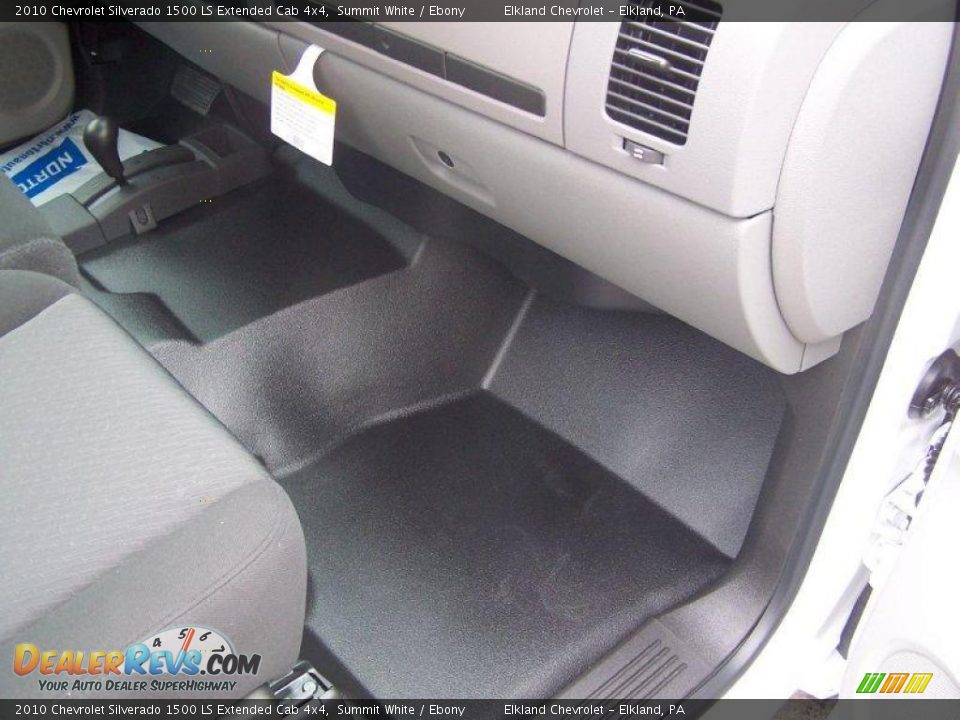 2010 Chevrolet Silverado 1500 LS Extended Cab 4x4 Summit White / Ebony Photo #14