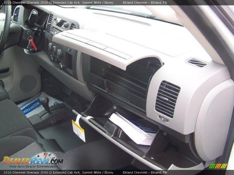 2010 Chevrolet Silverado 1500 LS Extended Cab 4x4 Summit White / Ebony Photo #15
