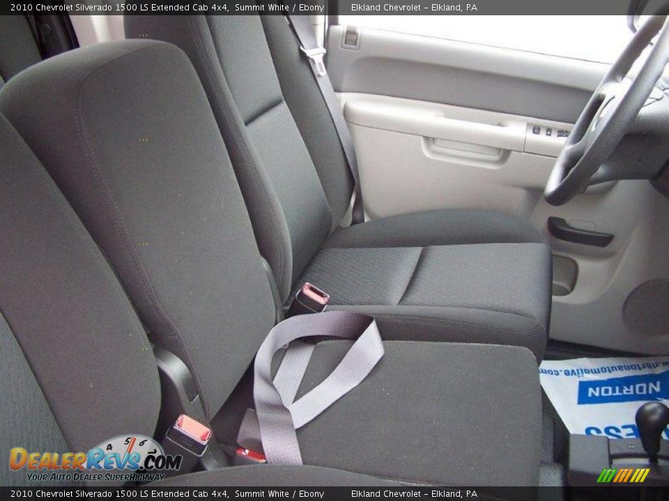 2010 Chevrolet Silverado 1500 LS Extended Cab 4x4 Summit White / Ebony Photo #16