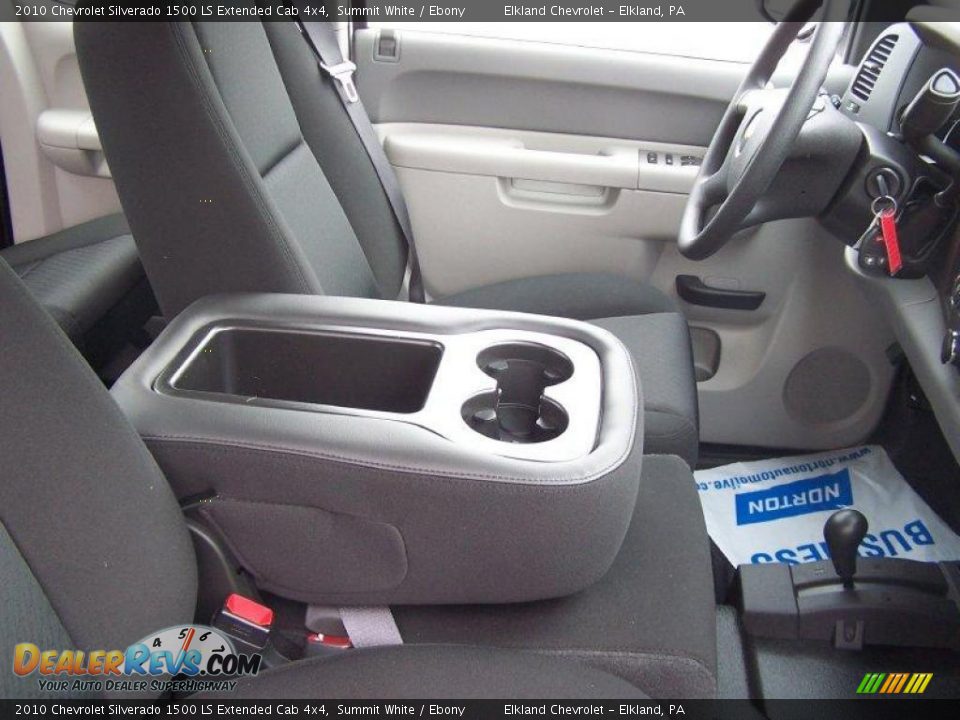 2010 Chevrolet Silverado 1500 LS Extended Cab 4x4 Summit White / Ebony Photo #17