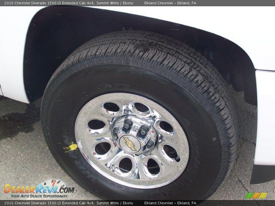 2010 Chevrolet Silverado 1500 LS Extended Cab 4x4 Summit White / Ebony Photo #18