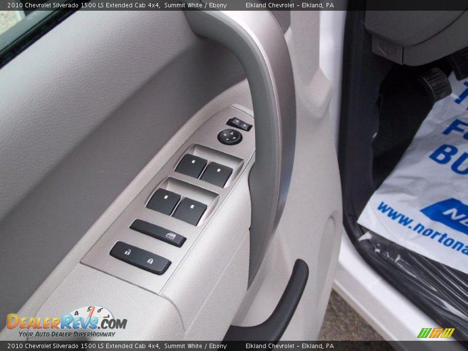 2010 Chevrolet Silverado 1500 LS Extended Cab 4x4 Summit White / Ebony Photo #19