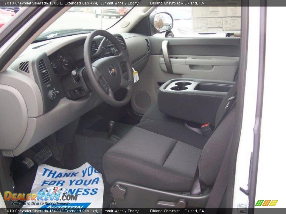 2010 Chevrolet Silverado 1500 LS Extended Cab 4x4 Summit White / Ebony Photo #20