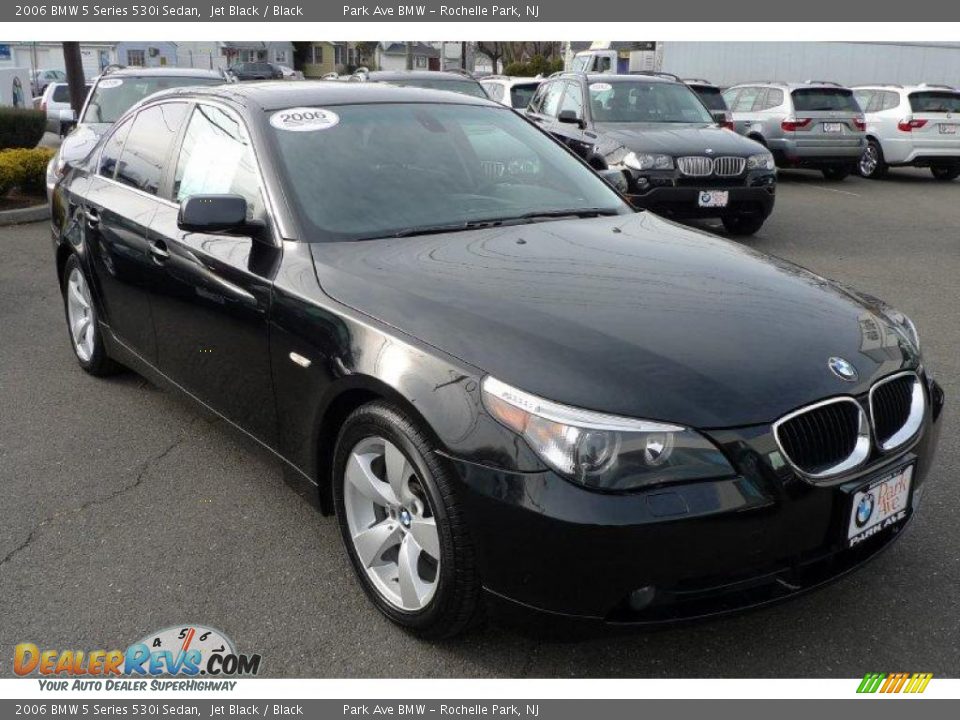 2006 BMW 5 Series 530i Sedan Jet Black / Black Photo #2