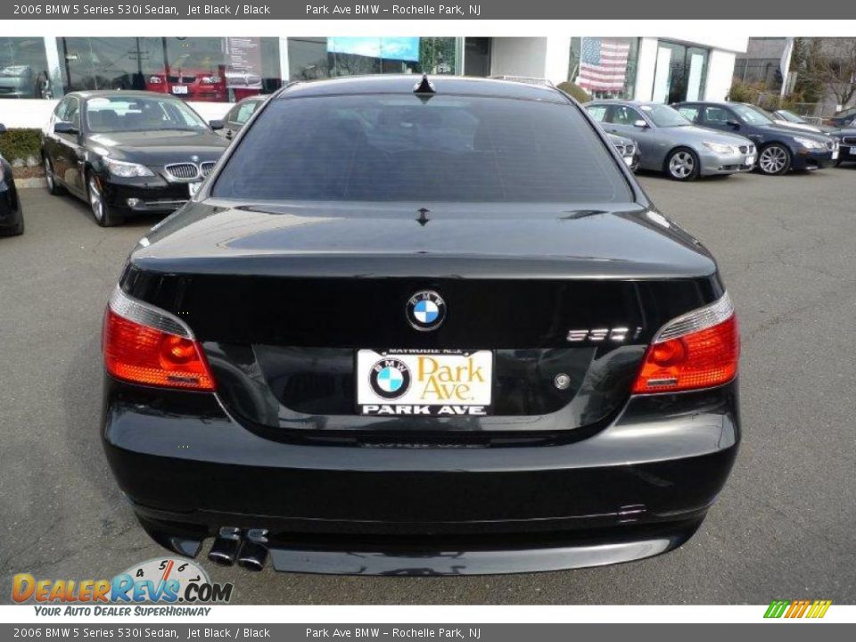 2006 BMW 5 Series 530i Sedan Jet Black / Black Photo #7
