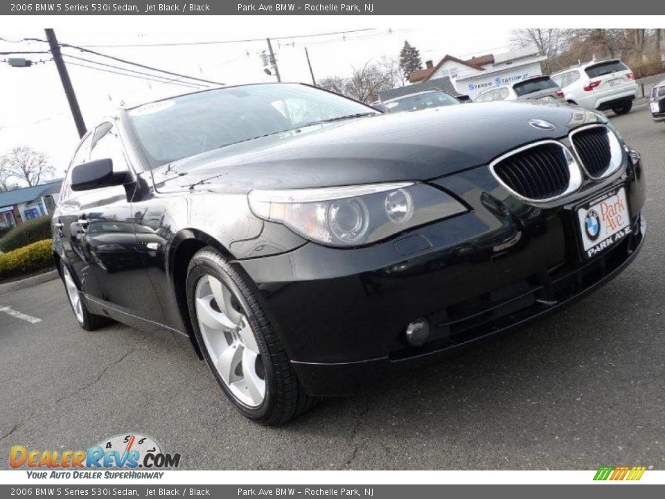 2006 BMW 5 Series 530i Sedan Jet Black / Black Photo #10