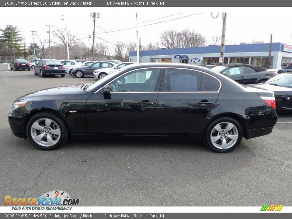 2006 BMW 5 Series 530i Sedan Jet Black / Black Photo #12