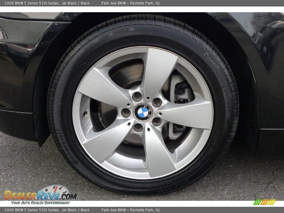 2006 BMW 5 Series 530i Sedan Jet Black / Black Photo #16