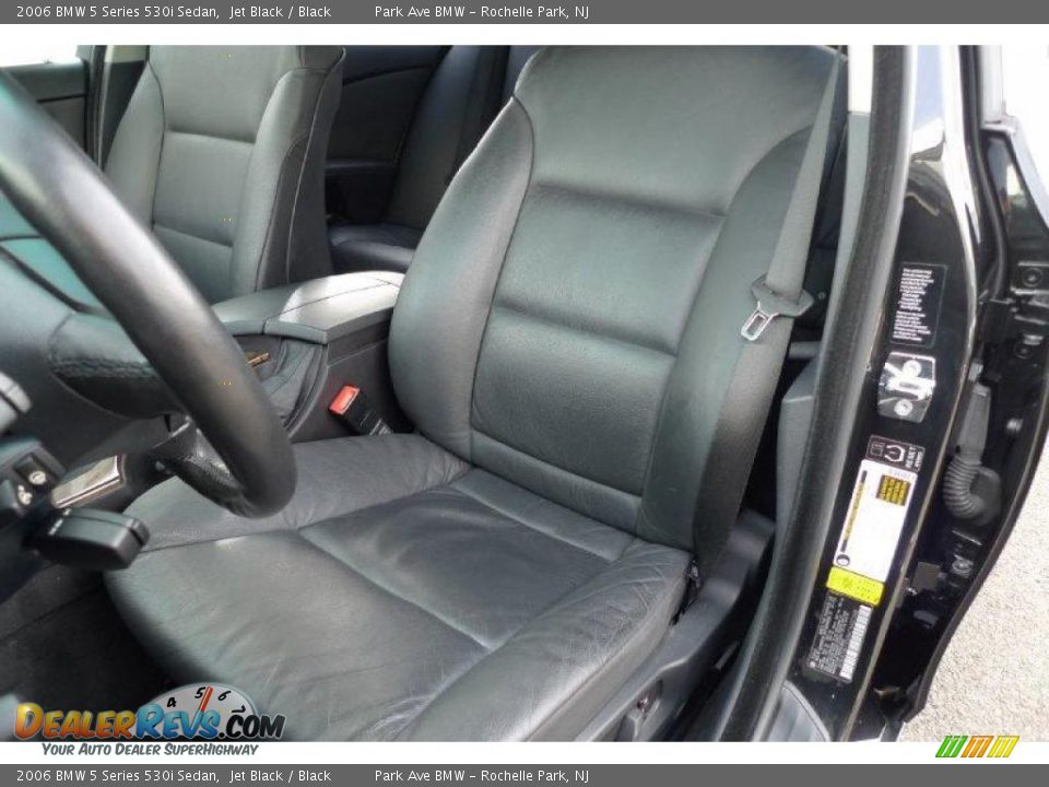 2006 BMW 5 Series 530i Sedan Jet Black / Black Photo #27