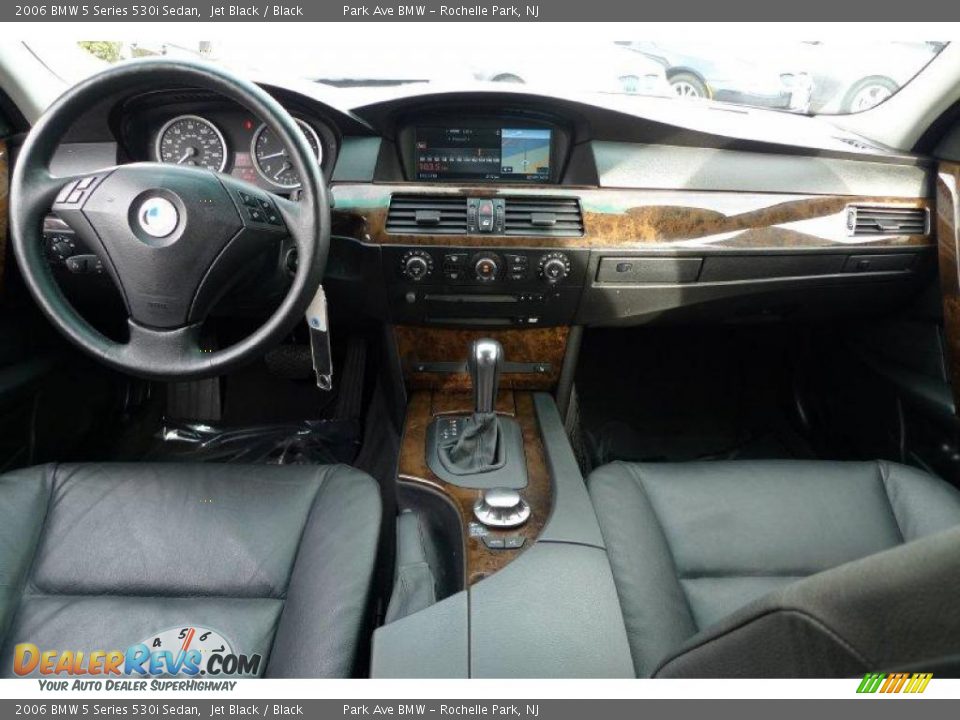 2006 BMW 5 Series 530i Sedan Jet Black / Black Photo #36