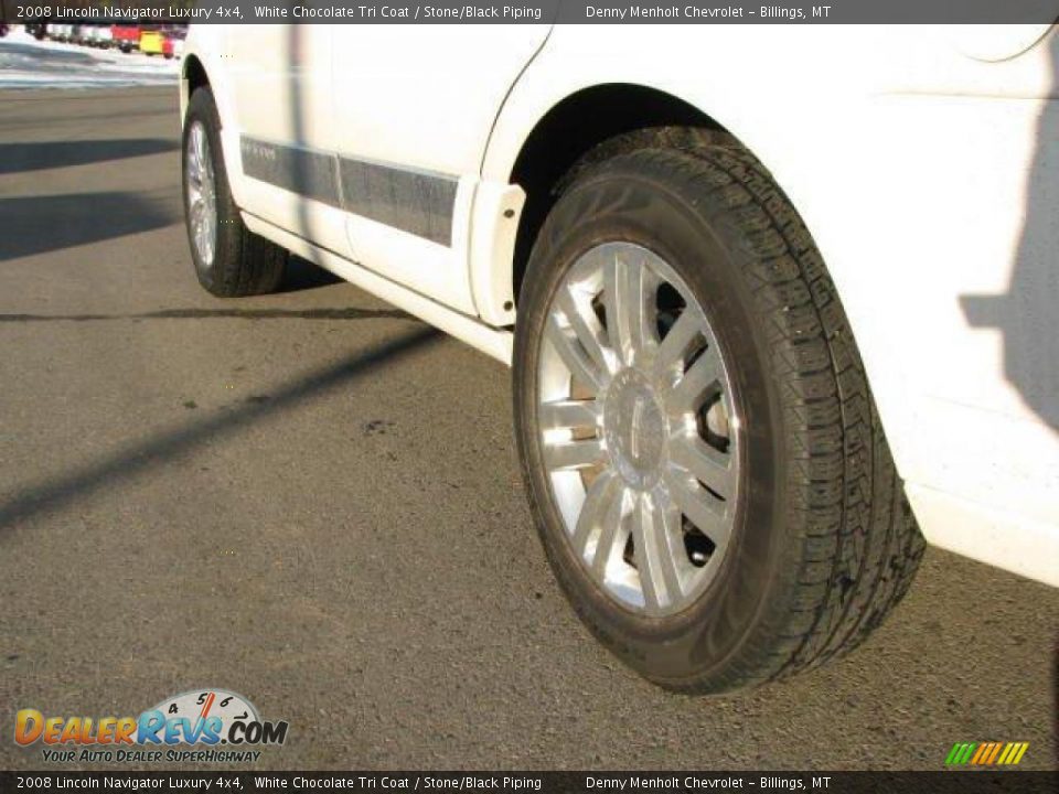2008 Lincoln Navigator Luxury 4x4 White Chocolate Tri Coat / Stone/Black Piping Photo #7