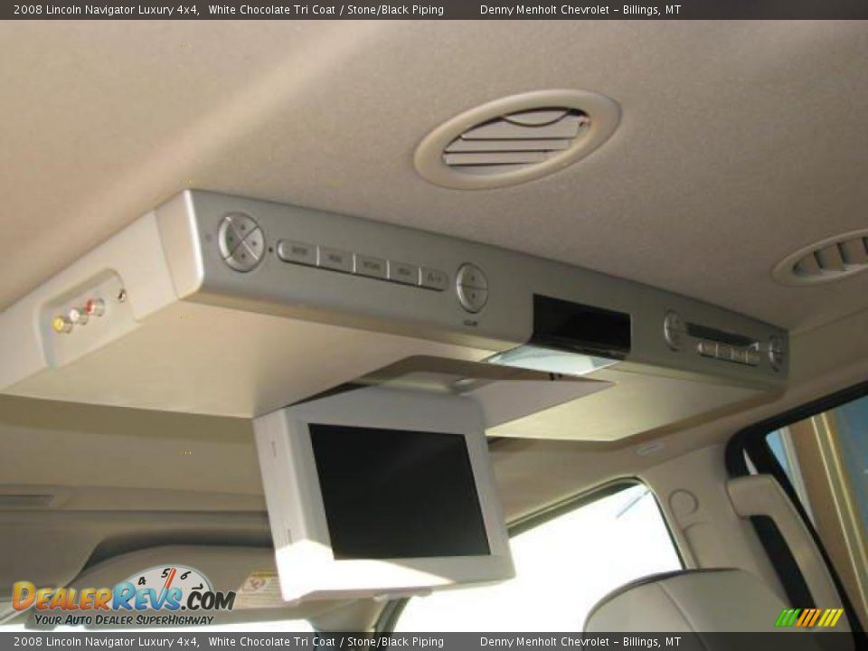 2008 Lincoln Navigator Luxury 4x4 White Chocolate Tri Coat / Stone/Black Piping Photo #8