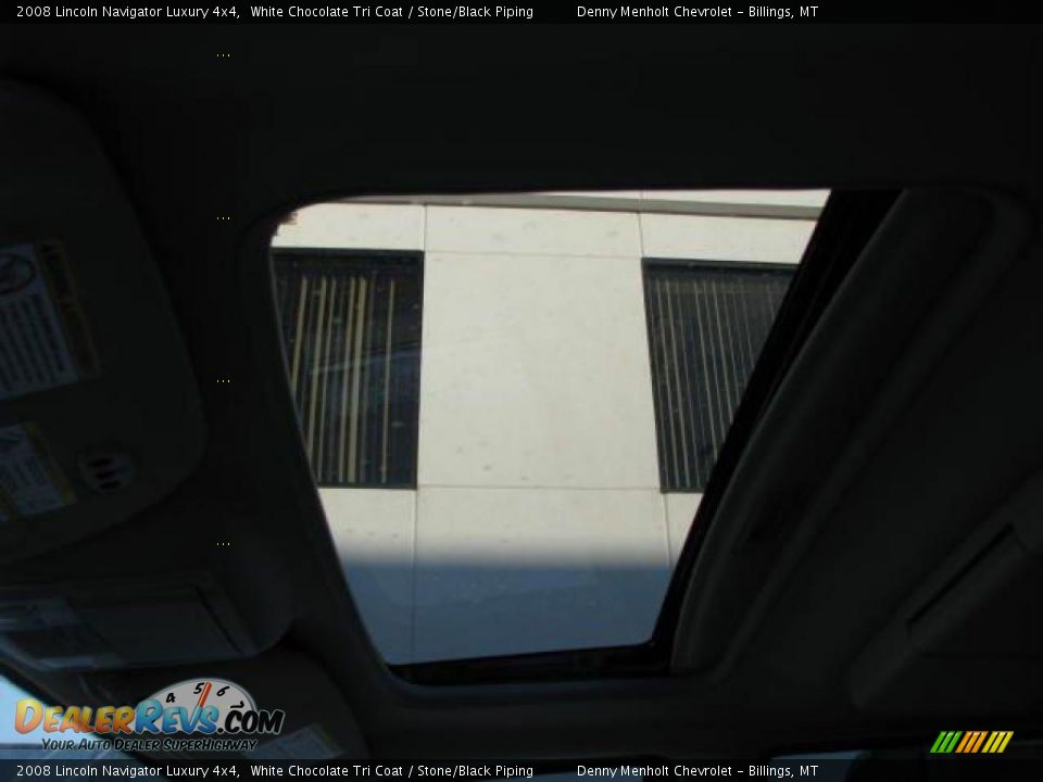 2008 Lincoln Navigator Luxury 4x4 White Chocolate Tri Coat / Stone/Black Piping Photo #9