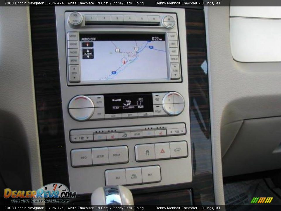 2008 Lincoln Navigator Luxury 4x4 White Chocolate Tri Coat / Stone/Black Piping Photo #14