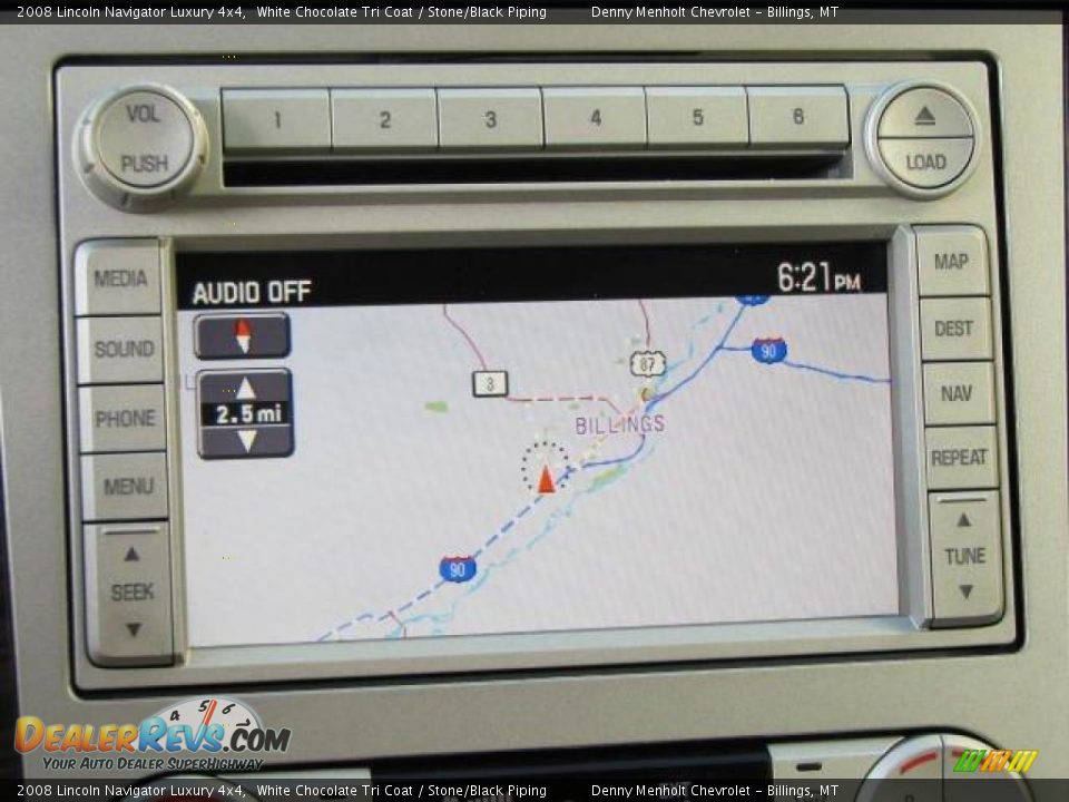2008 Lincoln Navigator Luxury 4x4 White Chocolate Tri Coat / Stone/Black Piping Photo #15