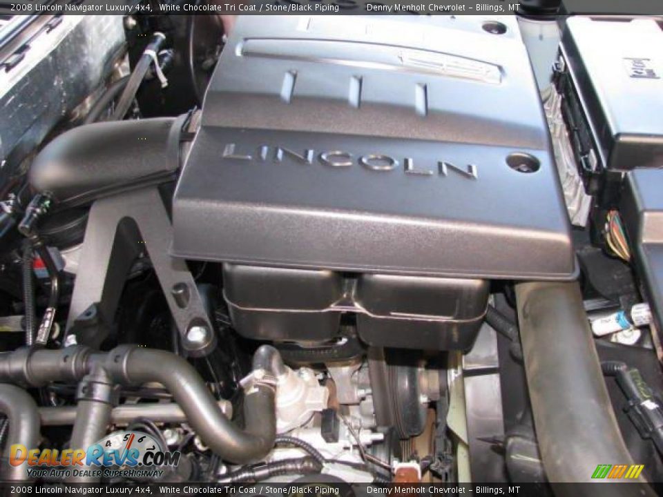 2008 Lincoln Navigator Luxury 4x4 White Chocolate Tri Coat / Stone/Black Piping Photo #18