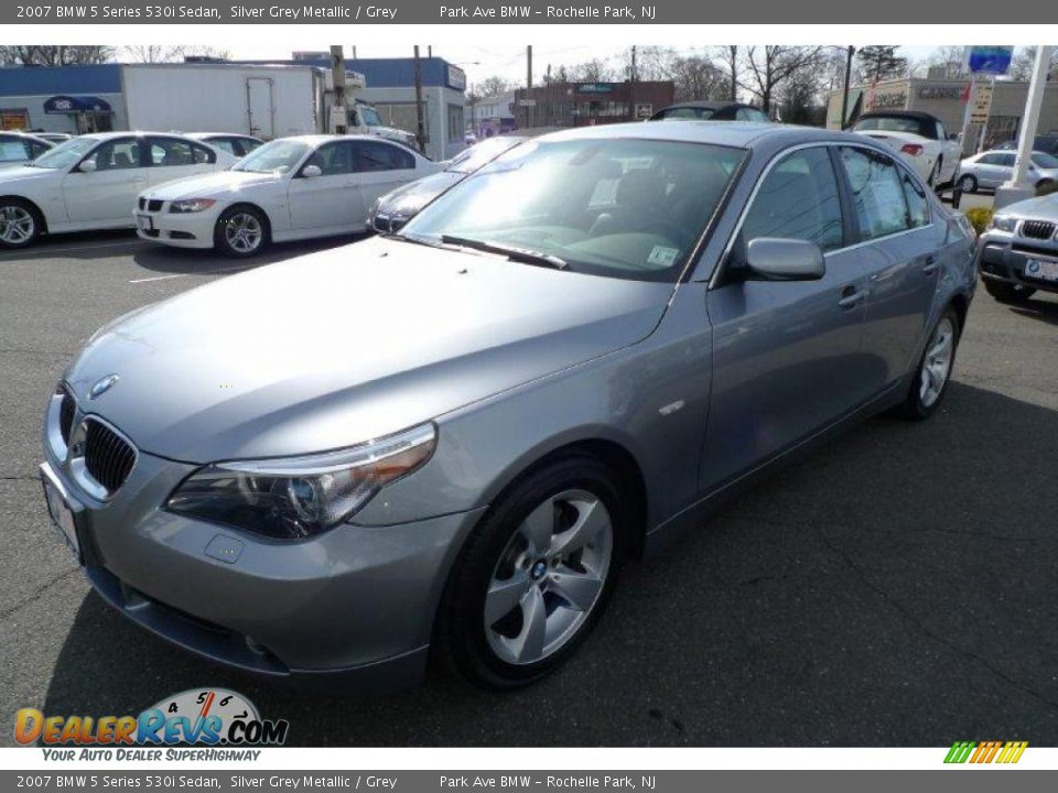 2007 BMW 5 Series 530i Sedan Silver Grey Metallic / Grey Photo #8