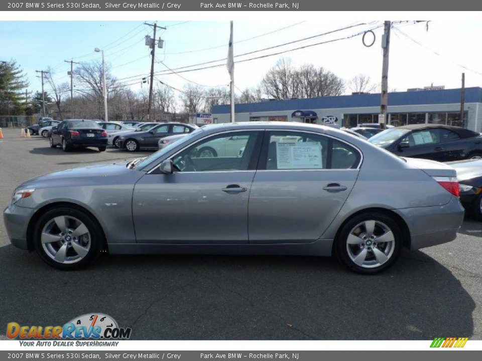 2007 BMW 5 Series 530i Sedan Silver Grey Metallic / Grey Photo #12