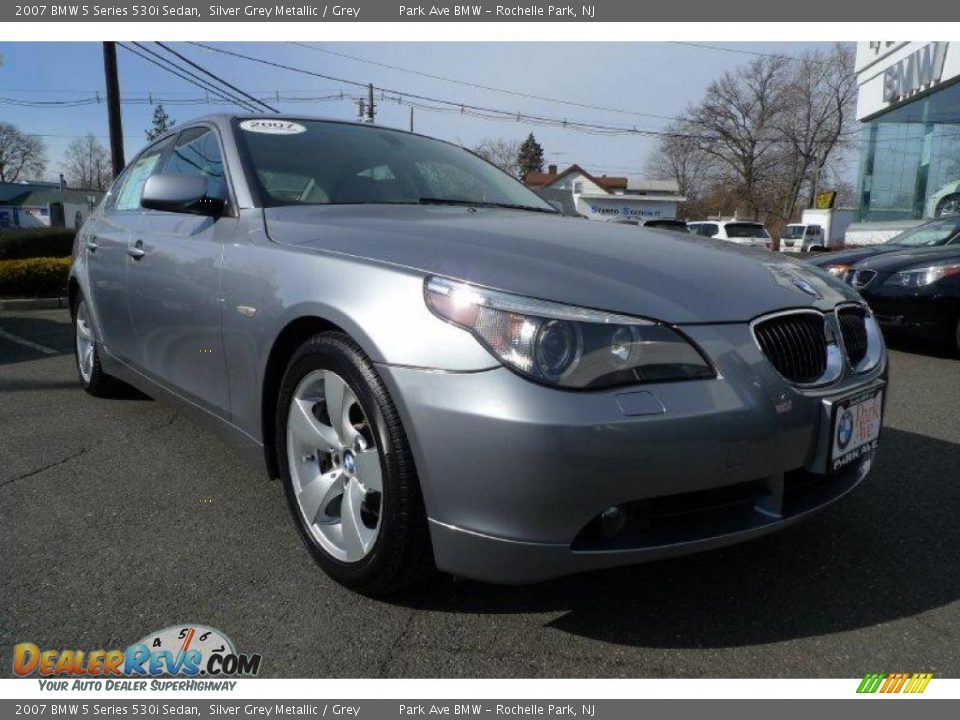 2007 BMW 5 Series 530i Sedan Silver Grey Metallic / Grey Photo #14