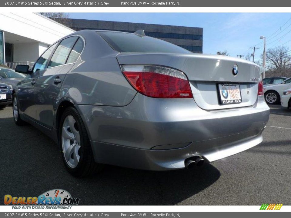 2007 BMW 5 Series 530i Sedan Silver Grey Metallic / Grey Photo #15