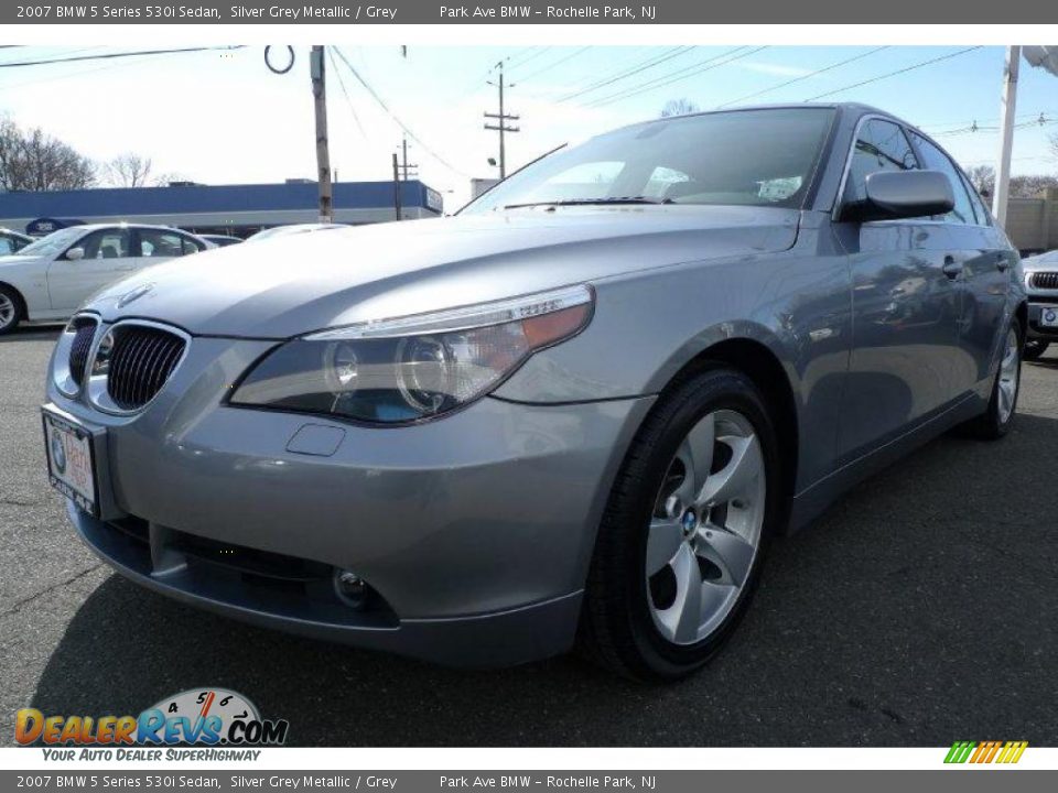 2007 BMW 5 Series 530i Sedan Silver Grey Metallic / Grey Photo #19