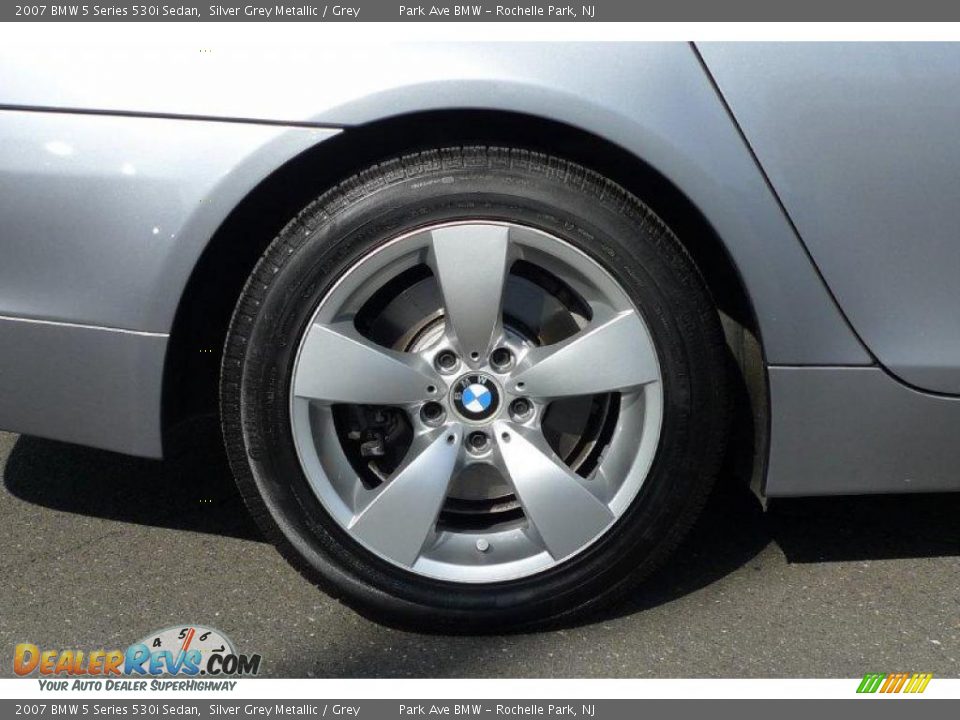 2007 BMW 5 Series 530i Sedan Silver Grey Metallic / Grey Photo #21