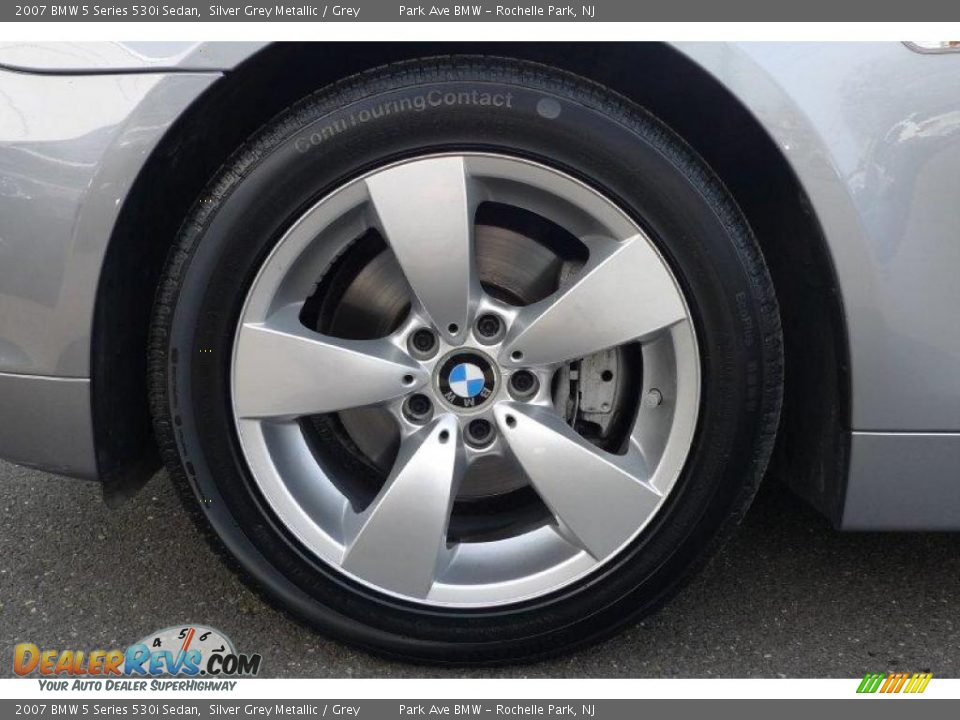 2007 BMW 5 Series 530i Sedan Silver Grey Metallic / Grey Photo #23