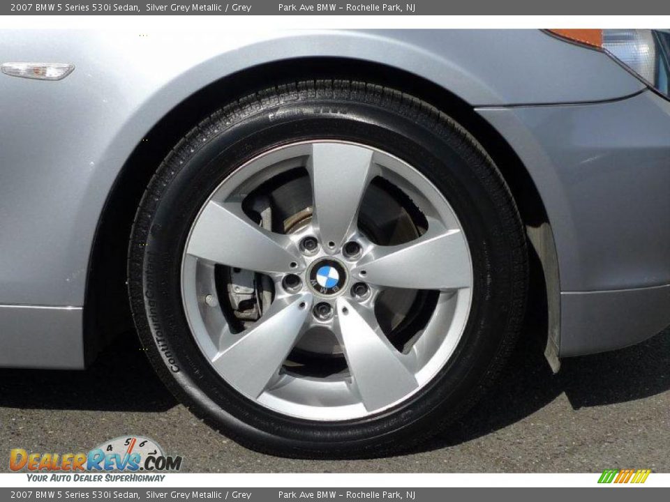 2007 BMW 5 Series 530i Sedan Silver Grey Metallic / Grey Photo #24