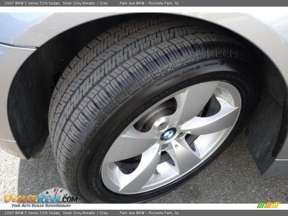 2007 BMW 5 Series 530i Sedan Silver Grey Metallic / Grey Photo #25