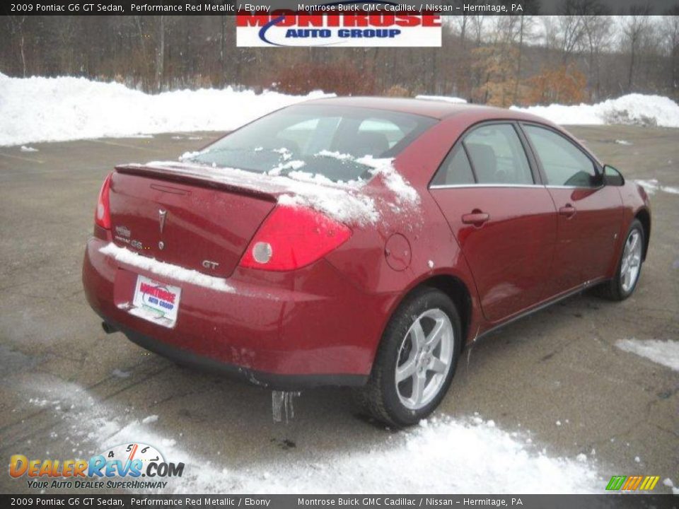 2009 Pontiac G6 GT Sedan Performance Red Metallic / Ebony Photo #3