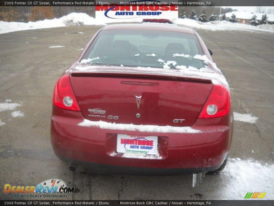 2009 Pontiac G6 GT Sedan Performance Red Metallic / Ebony Photo #4