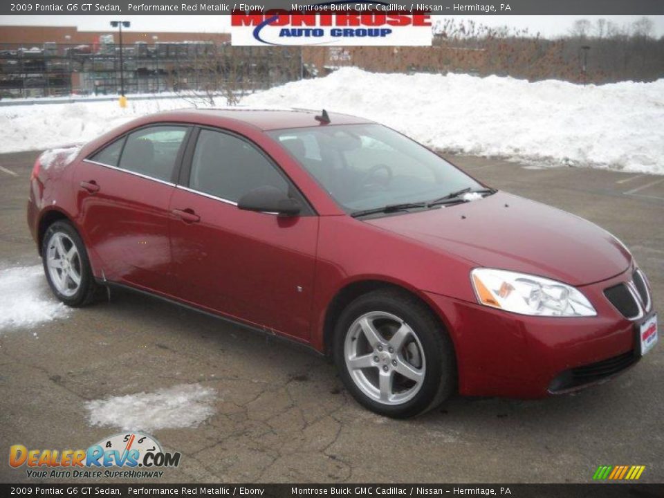 2009 Pontiac G6 GT Sedan Performance Red Metallic / Ebony Photo #24