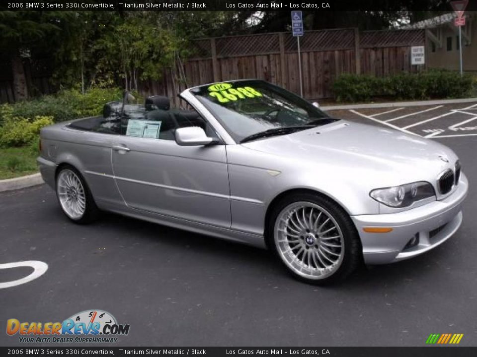 2006 BMW 3 Series 330i Convertible Titanium Silver Metallic / Black Photo #2