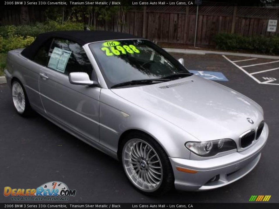2006 BMW 3 Series 330i Convertible Titanium Silver Metallic / Black Photo #10