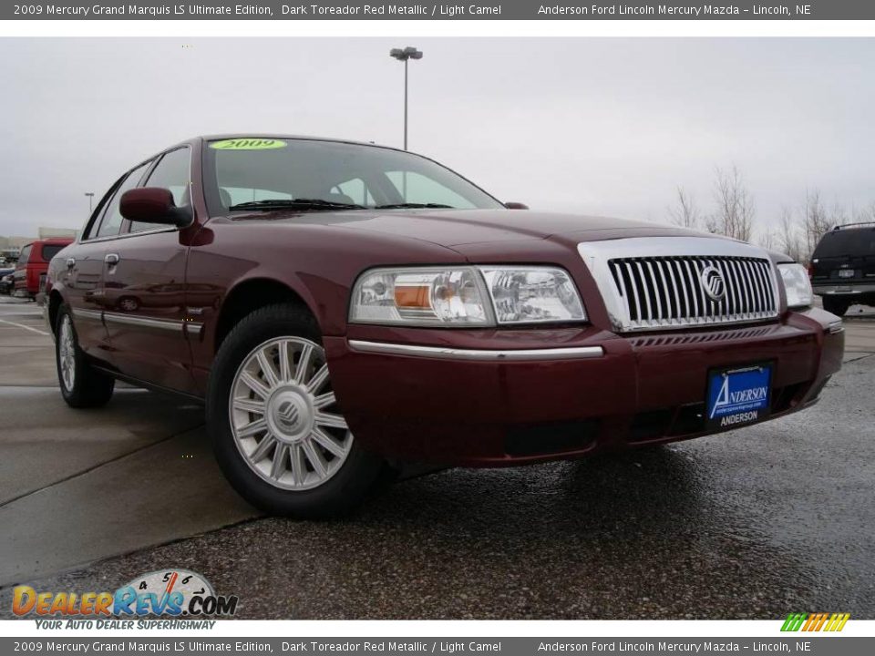2009 Mercury Grand Marquis LS Ultimate Edition Dark Toreador Red Metallic / Light Camel Photo #1