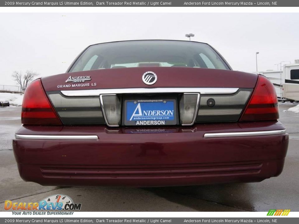 2009 Mercury Grand Marquis LS Ultimate Edition Dark Toreador Red Metallic / Light Camel Photo #8