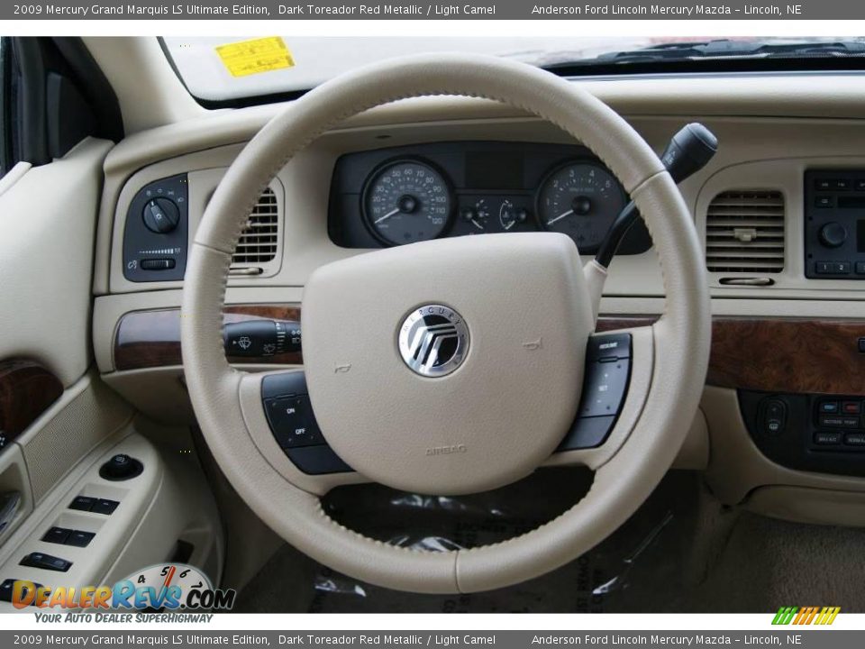 2009 Mercury Grand Marquis LS Ultimate Edition Dark Toreador Red Metallic / Light Camel Photo #23