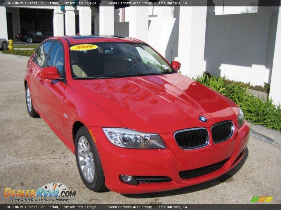 2009 BMW 3 Series 328i Sedan Crimson Red / Beige Photo #1
