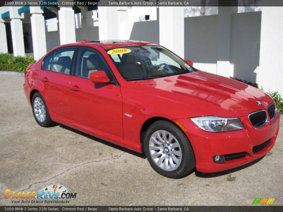 2009 BMW 3 Series 328i Sedan Crimson Red / Beige Photo #3