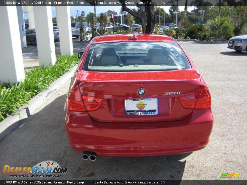 2009 BMW 3 Series 328i Sedan Crimson Red / Beige Photo #4