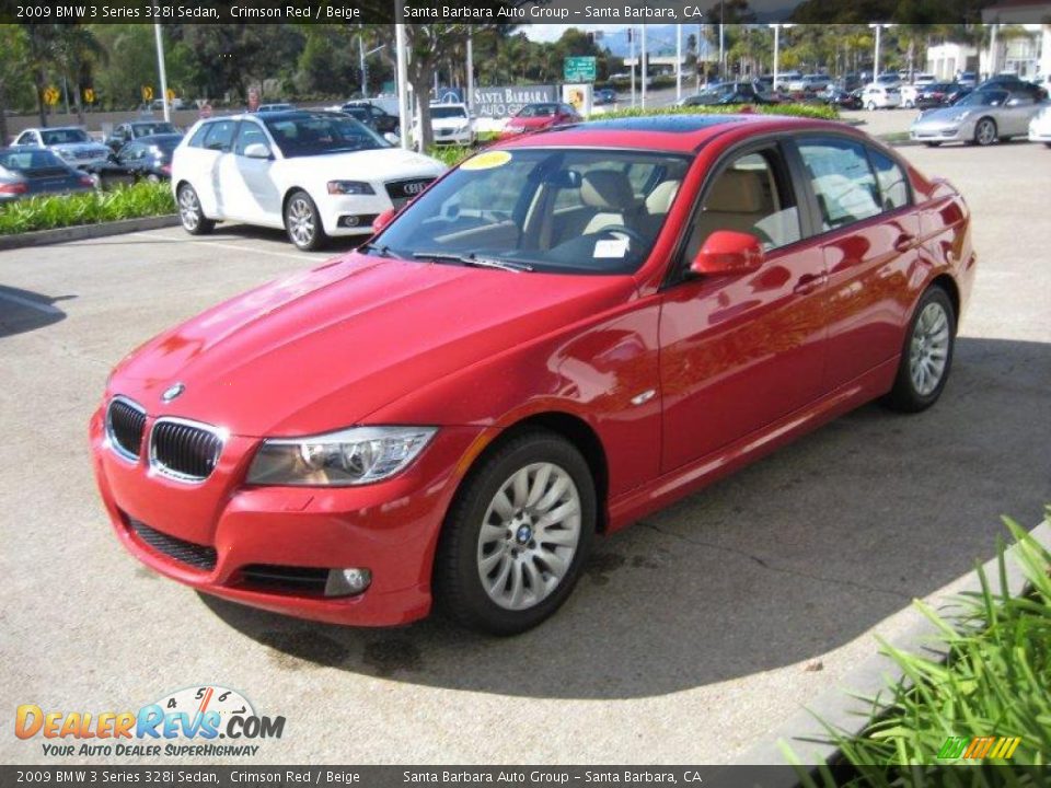 2009 BMW 3 Series 328i Sedan Crimson Red / Beige Photo #6