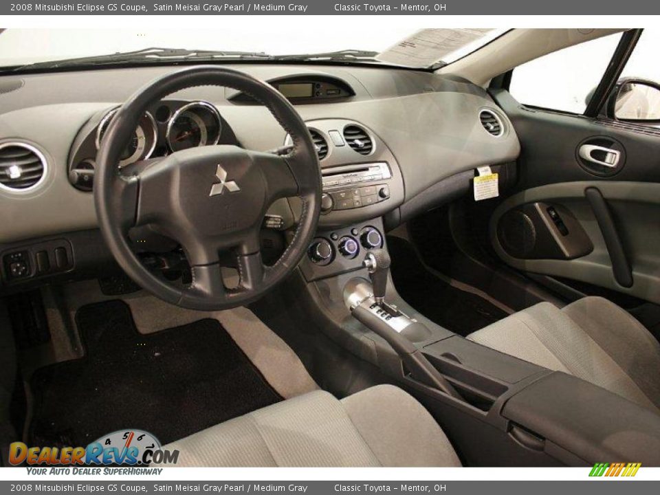 2008 Mitsubishi Eclipse GS Coupe Satin Meisai Gray Pearl / Medium Gray Photo #11