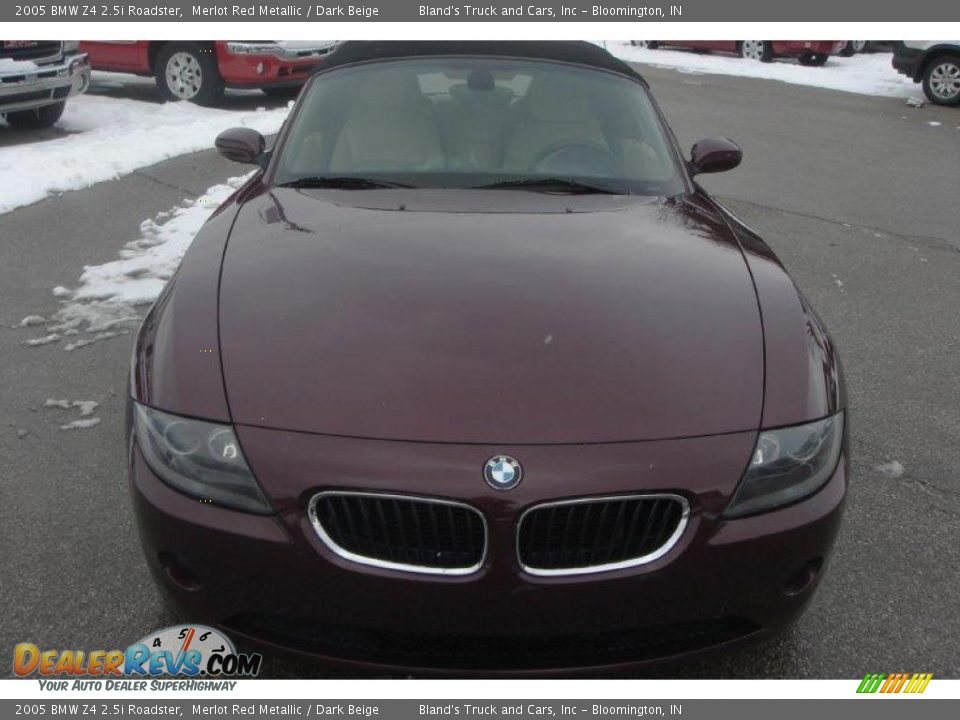2005 BMW Z4 2.5i Roadster Merlot Red Metallic / Dark Beige Photo #7